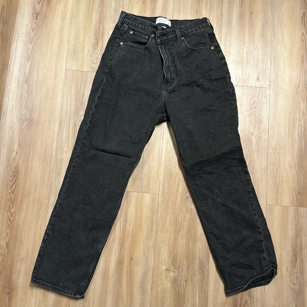 Abercrombie & Fitch Curve Love ultra high rise ankle straight jeans sz 29